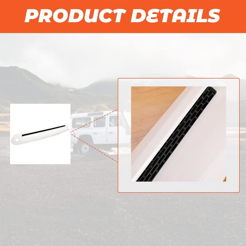 Kojem Hood Bulge Molding Compatible with 2014-2021 Toyota Tundra Front Upper Grille White Hood Scoop - Image 5